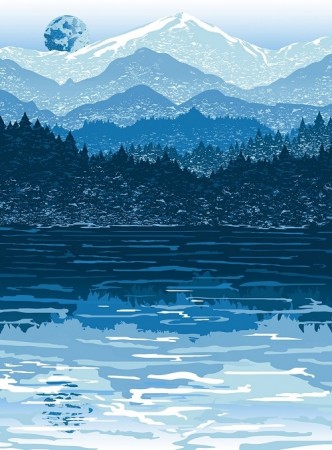 Panel - Hazy Mountains - Scandinavian Winter